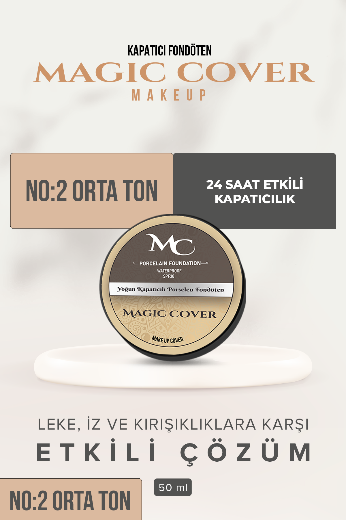 MagicCover Fondöten NO:2 Orta ton