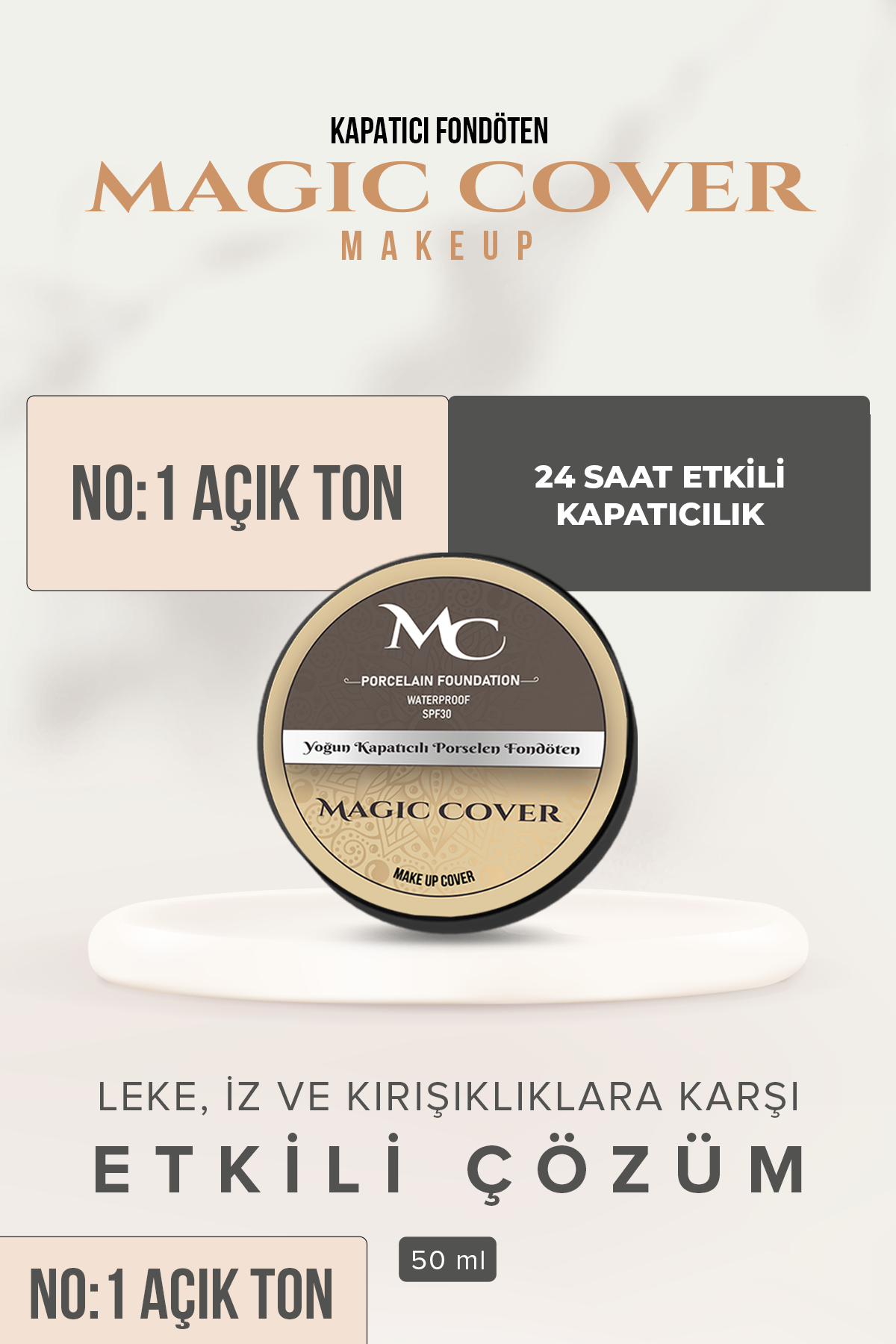 MagicCover Fondöten NO:1 Açık ton